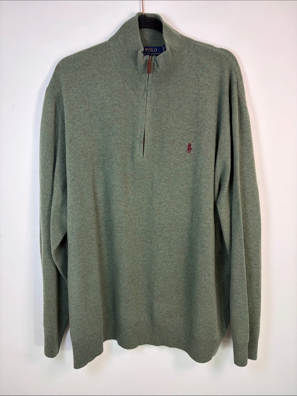 Polo Ralph Lauren Merino wool Half-Zip Mock Neck Sweater - 3XB